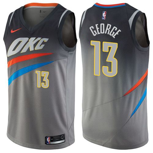 Men Oklahoma City Thunder #13 George Grey City Edition Nike NBA Jerseys